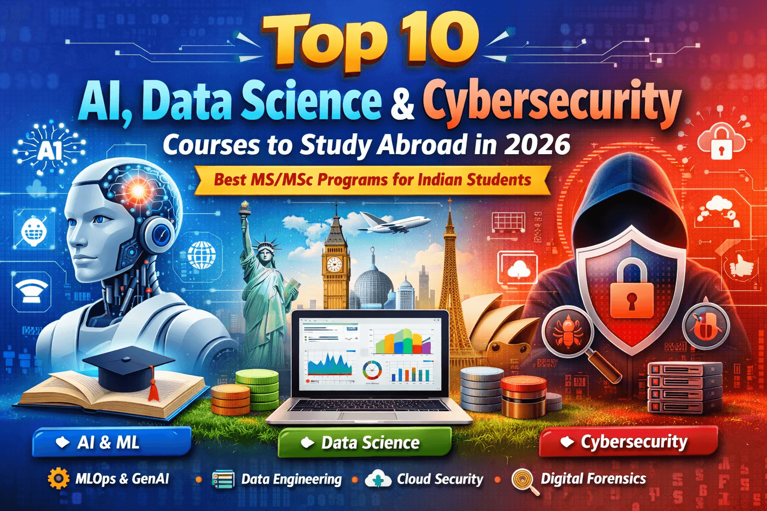 Top 10 AI, Data Science & Cybersecurity Courses to Study Abroad in 2026