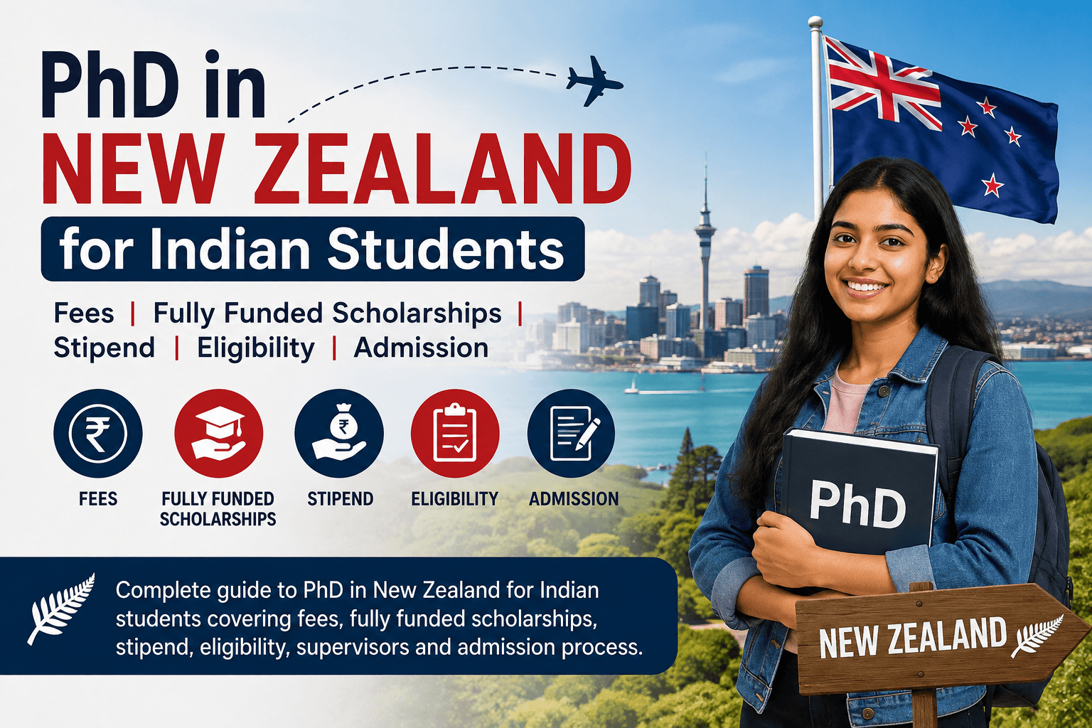 PhD in New Zealand for Indian Students: Fees, Funding and Admission Process